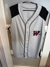 Augusta Sportswear Sleeveless 39 Baseball Jersey Gray & Black Adult Large18-36 picture