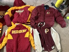 Vintage Washington Redksins Jacket Puffer Coat Lot Of 4 80’s 90’s Football picture