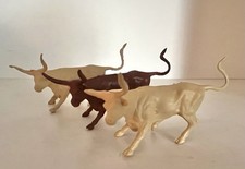 MARX TEXAS LONGHORNS- LOT of 03 - 1960's VINTAGE VINYL - MUST SEE -VERY GOOD LOT picture