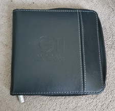 Vintage LEED'S 24 CD/DVD Holder Black Faux Leather Travel Case Binder. picture