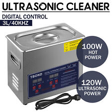 Tbond 3L Dental Ultrasonic Cleaner Industry Heated w/Timer Jewelry Ring Glasses picture