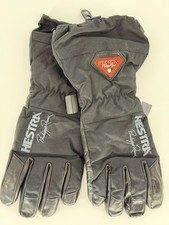 Hestra Philippe Raoux Ecocuir Ski Gloves Size 10 XL Removable Liner Black NWT picture