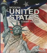 HE Harris US Modern Liberty Stamp Album 2.5 Inch 3-Ring Flag Binder - New picture