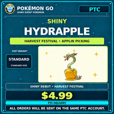 Pokemon GO Shiny Hydrapple Standard Size Harvest Festival PTC Delivery picture