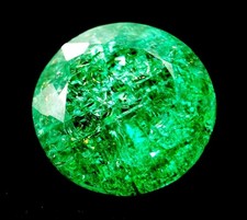 Certified Natural 10 Ct Colombian Green Emerald Round Cut Loose Gemstone picture