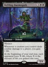 MTG Borderless Commander: Secrets of Strixhaven SOC Defiling Daemogoth MINT picture