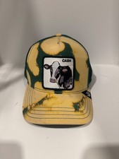 Goorin Bros The Farm Hat Mens Snapback Acid Wash Trucker Cap Animal Cash Cow picture