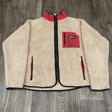 Rare 80s 90s Ragged Mountain Oatmeal Pile Fleece Zip Up Large picture
