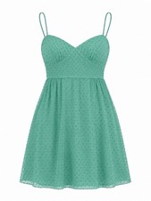 J. Crew Mint Green Swiss Dot uSpaghetti-Strap Mini- NWT picture