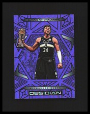 2024-25 Giannis Antetokounmpo Obsidian Electric Etch Purple Flood /75 #183 Bucks picture