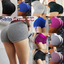 Women's Shorts Running Yoga Gym Pants Sports Workout Beach High Waist Short picture