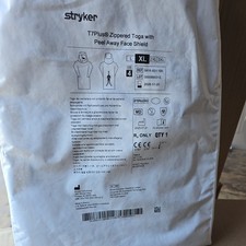 stryker T7 plus zippered togas with peel away face sheild XL- New in seal  picture