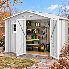 Outdoor Storage Shed 8x10 FT Garden Tool Storage Shed with Double Lockable Door picture