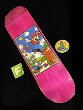 RARE Super Mario Bros Nose Grind Skateboard Deck SNES Pink Stain In Shrink picture