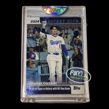 Shohei Ohtani RARE Refractor Investment Card Topps Dodgers 50/50 ENCASED picture