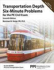 PPI Transportation Depth Six-Minute Problems for the PE Civil Exam, 7th Edit... picture