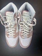 Nike Dunk High Men’s High-Top Lace-Up Suede/Leather Sneakers Pink/White picture