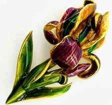 Vintage MFA Signed IRIS Brooch picture