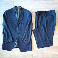 Vintage Giorgio Armani Le Collezioni Men’s Navy Wool 2pc Suit 44R Made in Italy picture