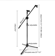 TECHTONGDA Portable Microphone Mic Stand Foldable Tripod 360 Degree Rotating New picture