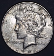 1926 S Peace Dollar AU picture