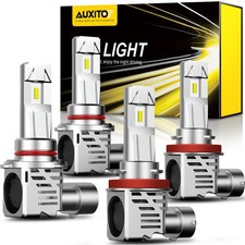 4pcs AUXITO 9005 H11 LED Combo Bulbs Headlight Low High Beam Extremely White Kit picture