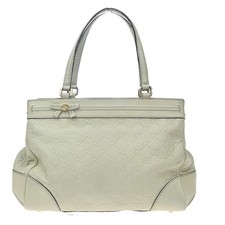 GUCCI GG Pattern Guccissima​ Mayfair Shoulder Bag Leather White Italy 62KD551 picture
