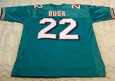 NWT Reebok Reggie Bush Miami Dolphins NFL Teal Authentic On Field Jersey Size 54 picture