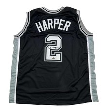 Facsimile Autographed Dylan Harper San Antonio Black Jersey Size Mens XL picture