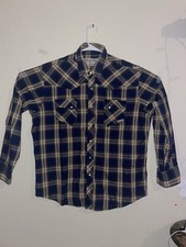 Vintage Wrangler Wrancher Men's Western Pearl Snap Shirt In Size XL Long Sleeve picture