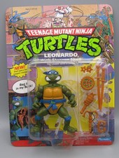 Teenage Mutant Ninja Turtle Leonardo with storage shell UNPUNCHED 1991 Real Nice picture
