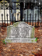 Evil Soul Studios The Deceased Edwin Munger Tombstone Halloween Graveyard Prop picture