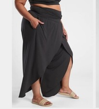 Athleta Plus Black Soft Black Yoga Studio Release Pants 2X picture