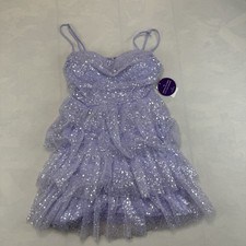 NWT Windsor Lavender Sequin Ruffle Mini Dress XS Party Homecoming Cocktail picture