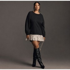 NWT Anthropologie Pilcro Metallic Twofer Tunic Blouse Size XS picture