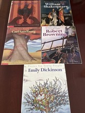 5 Poetry For Young People Books:  Sandburg, Poe, Browning,Dickinson, Shakespeare picture