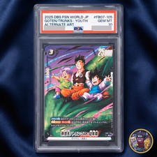 PSA 10 Super Son Goten Trunks Parallel SR FB07-105 Parallel Wish For Shenron picture