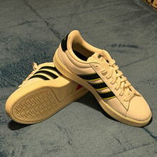 adidas Men's Athletic Sneaker Low Top Lace Up White/Green Solid IH1485 picture