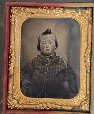 Antique Ambrotype Photograph Of A Child - 1860s - Original Case picture