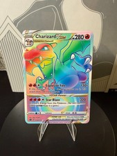 Charizard Rainbow VSTAR 174/172 Pokemon Premium Collectible Gold Metal Card picture