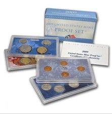 2009-S U.S. 18 Coin Proof Set Complete Original in Blue Mint Package Lot 2250 picture