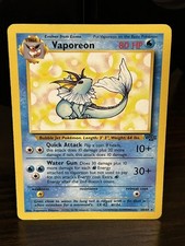 Pokemon WOTC Vaporeon 28/64 Jungle Unlimited Regular Rare English Stage 1 80 HP picture