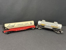 2 Vintage Lionel O Gauge Tank Cars 6469 Liquefied Gas Sunoco Parts Repair, *2 picture