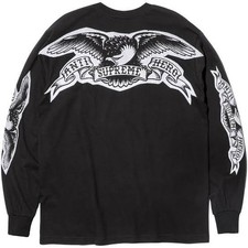 SUPREME | AntiHero | Eagle L/S | BLACK | XLarge | FW25 | New picture
