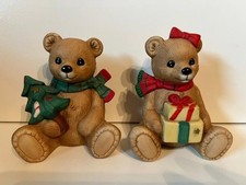 VTG HOMCO Home Interiors Christmas BEARS Set of 2 Holiday  4
