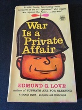War Is a Private Affair by Edmund Love 1960  1st Printing Signet PB S1804 picture