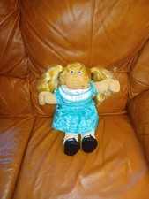  1980's Blond Cornsilk Hair Cabbage Patch Girl Doll Blue Eyes, 2 Teeth/Dimples picture