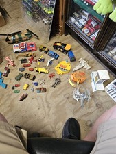 Vintage Lot of misc Plastic Toys Mini Miscellaneous Figures Cars And Trucks picture