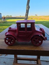Vintage 1920's Cast Iron Red  Model T picture