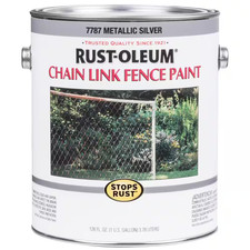 1 Gal. Metallic Silver Oil-Based Chain Link Fence Paint (2-Pack) picture